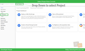 Select Project From Console