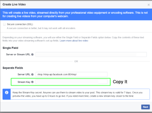 Copy Stream Key