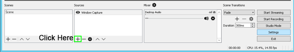 OBS Click Add